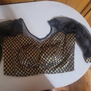 Saree Blouse New with net sleeves Size 37-38"